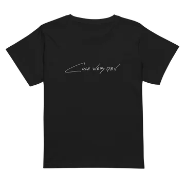 Handwritten COLEwebdev Crop Top