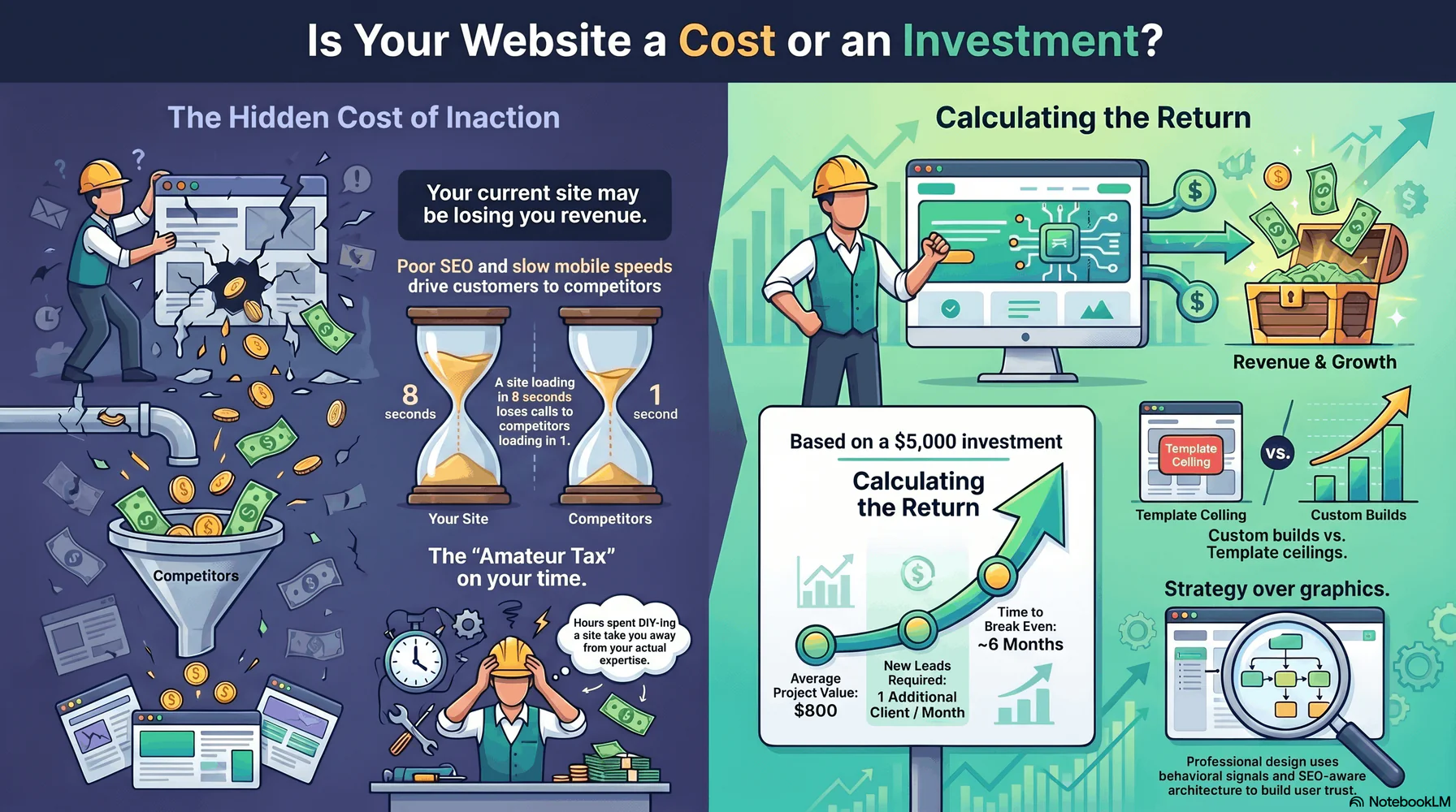 Website: Cost or Investment? — infographic